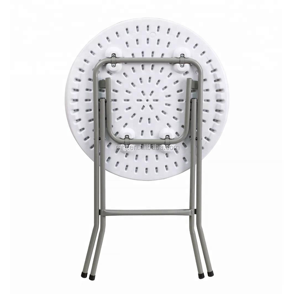 outdoor garden leisure round plastic folding tea dining table