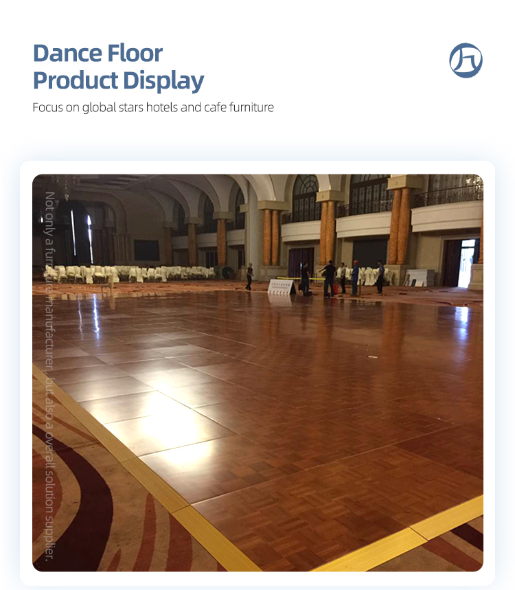 Custom aluminum edge skid resistance interactive laminate hardwood solid wood dance floor