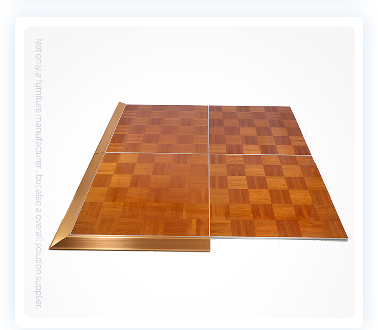 Custom aluminum edge skid resistance interactive laminate hardwood solid wood dance floor