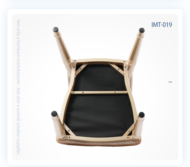 Customized French luxury champagne velvet dining chairs wedding banquet event used chair
