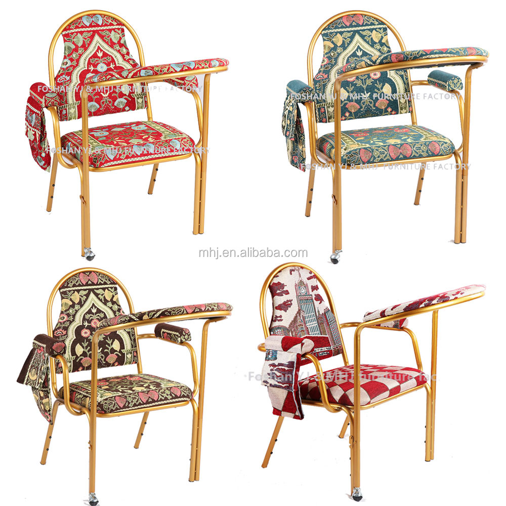 MHJ furniture - Mosque Armrest Auditorium Prayer Chair With Baffle Muslim chair 14
