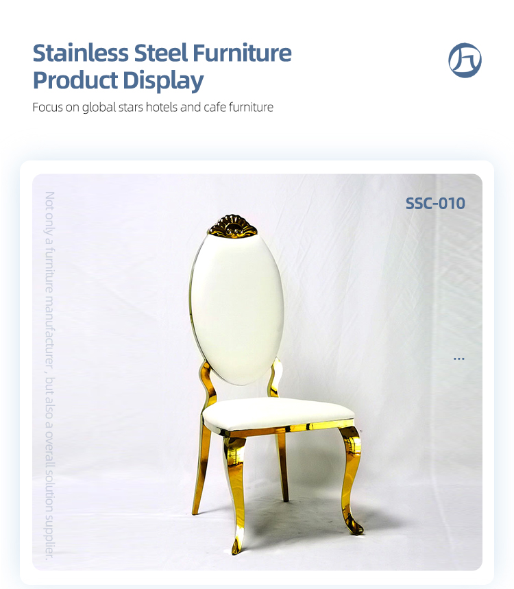 Wholesale carved oval back stainless steel wedding event chair