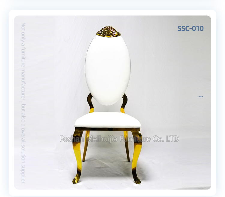 Wholesale carved oval back stainless steel wedding event chair