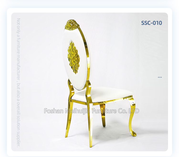Wholesale carved oval back stainless steel wedding event chair