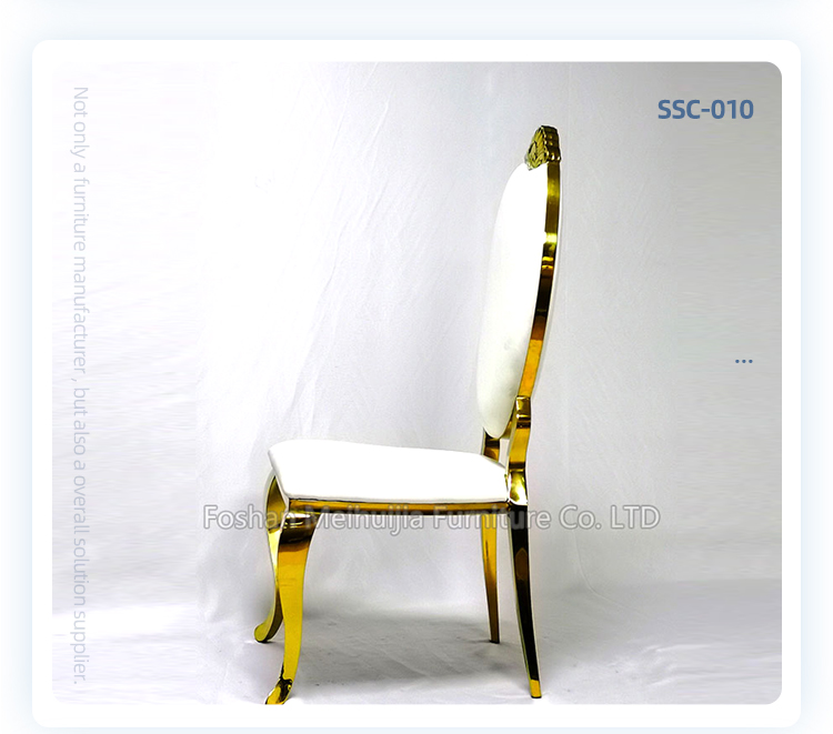 Wholesale carved oval back stainless steel wedding event chair