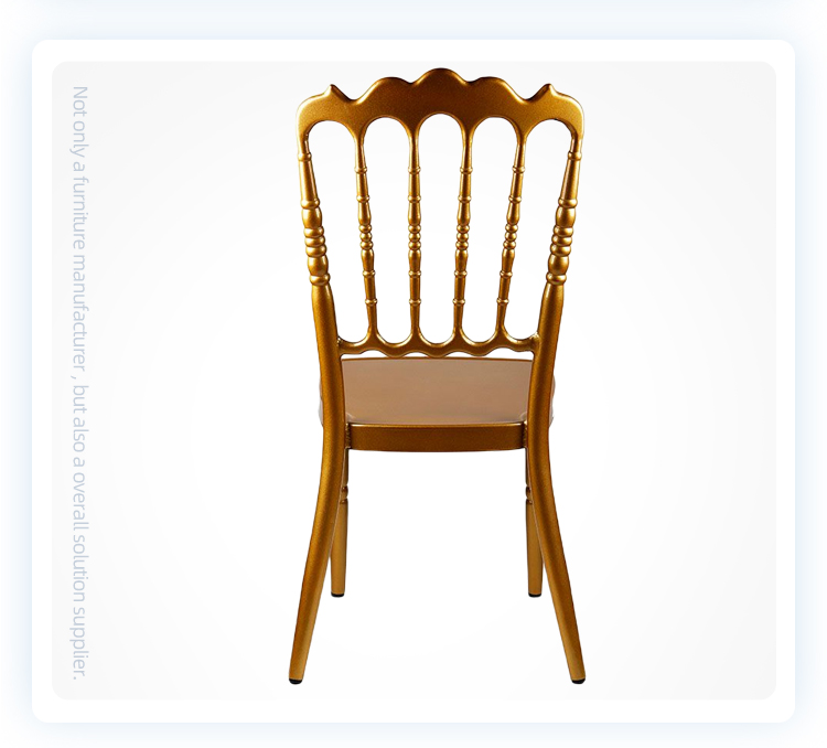 Hot sale gold painting aluminum stackable napoleon castle wedding chair