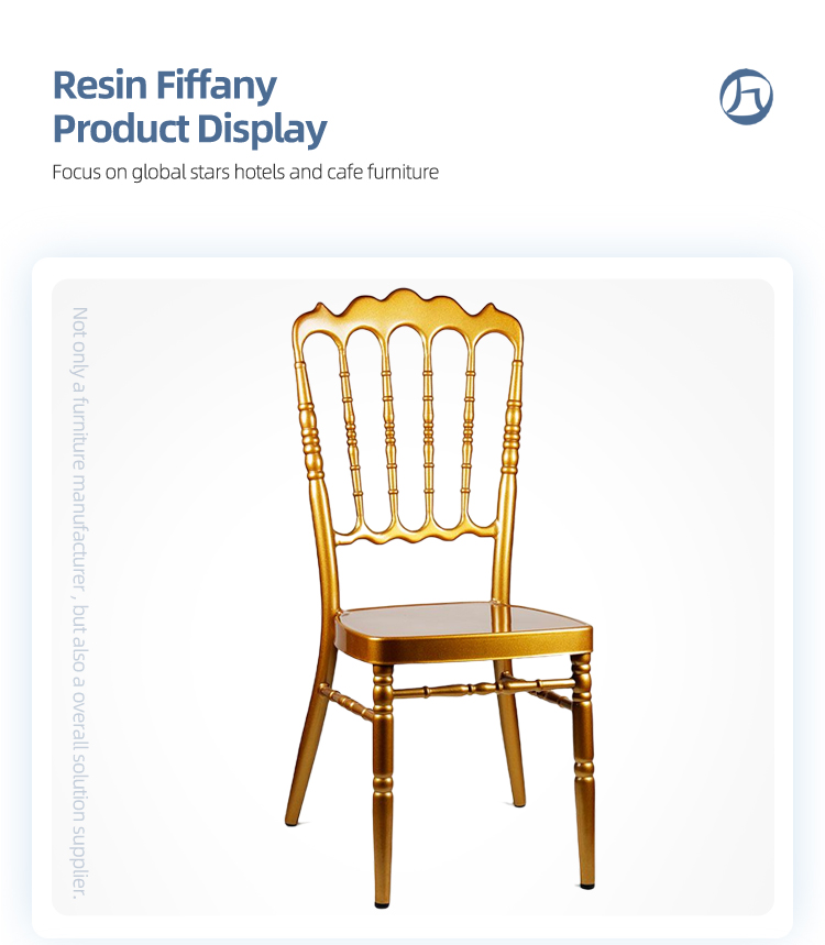 Hot sale gold painting aluminum stackable napoleon castle wedding chair