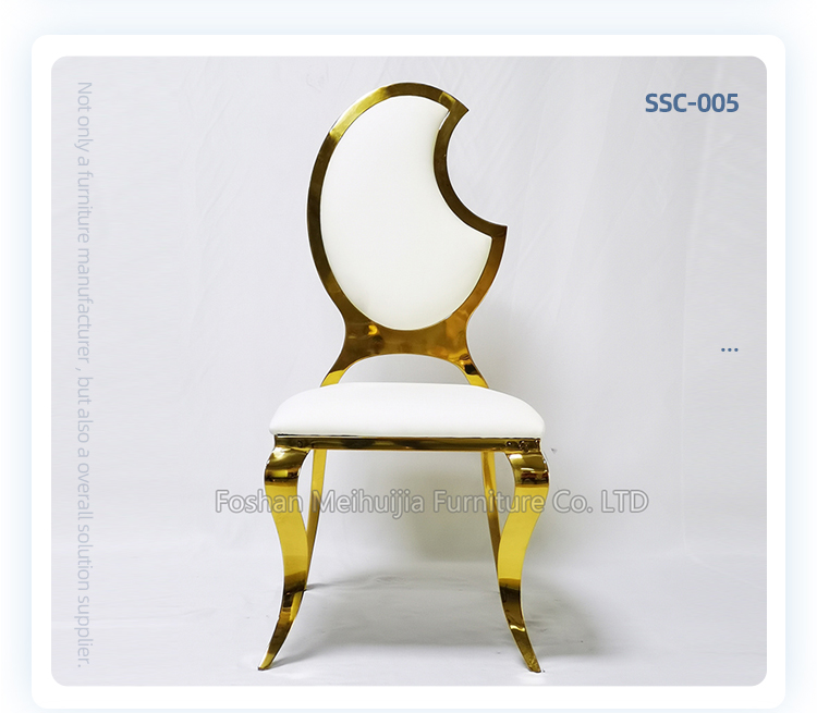 Wholesale popular gold stainless steel frame dining chairs furniture for wedding party