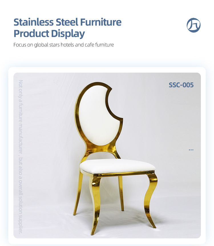 Wholesale popular gold stainless steel frame dining chairs furniture for wedding party