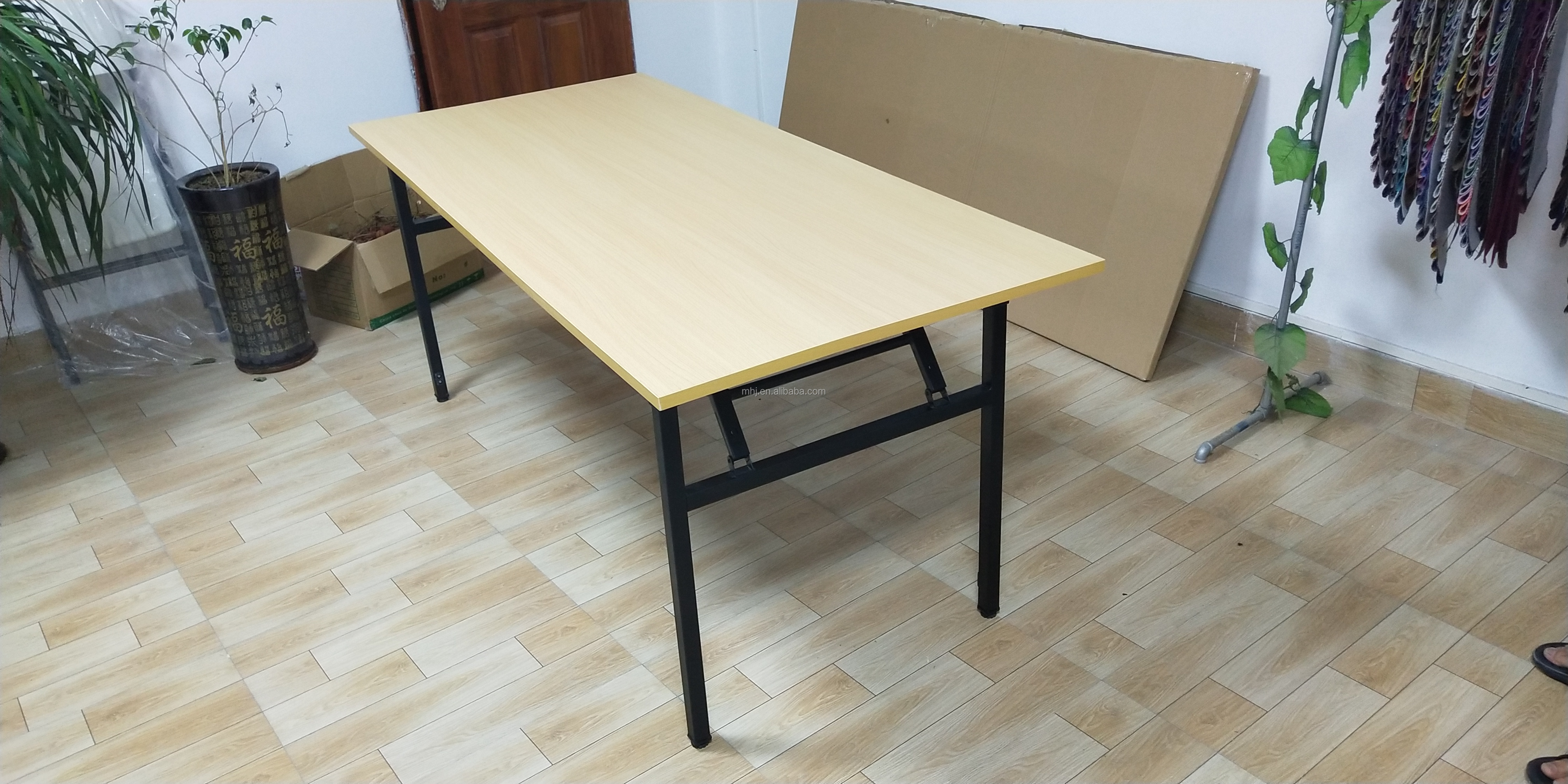 MHJ furniture - 2023 Hot Sale 50ft Rectangle Metal Plywood Folded Banquet Event Tables Tables 17