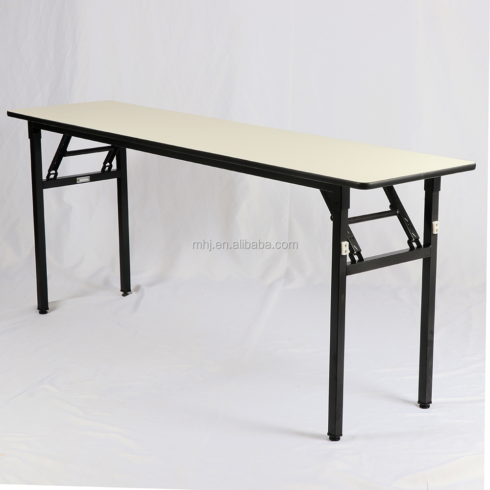 MHJ furniture - 2023 Hot Sale 50ft Rectangle Metal Plywood Folded Banquet Event Tables Tables 9