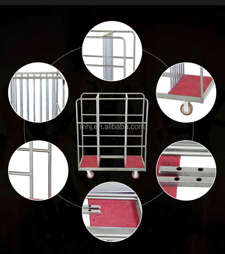 MHJ furniture - Hotel Restaurant Metal Trolley Lazy Susan Turntable Trolley Trolley 10
