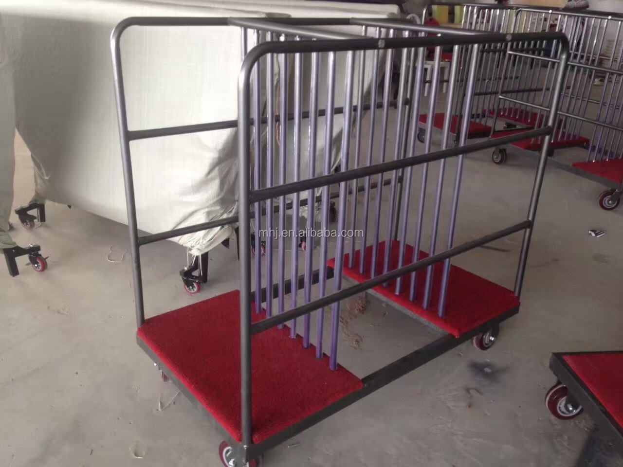 MHJ furniture - Hotel Restaurant Metal Trolley Lazy Susan Turntable Trolley Trolley 11