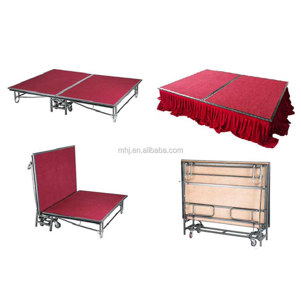 MHJ furniture - Portable Wedding Party Event Use Folding Mobile Stage For Sale Mobile stage 7