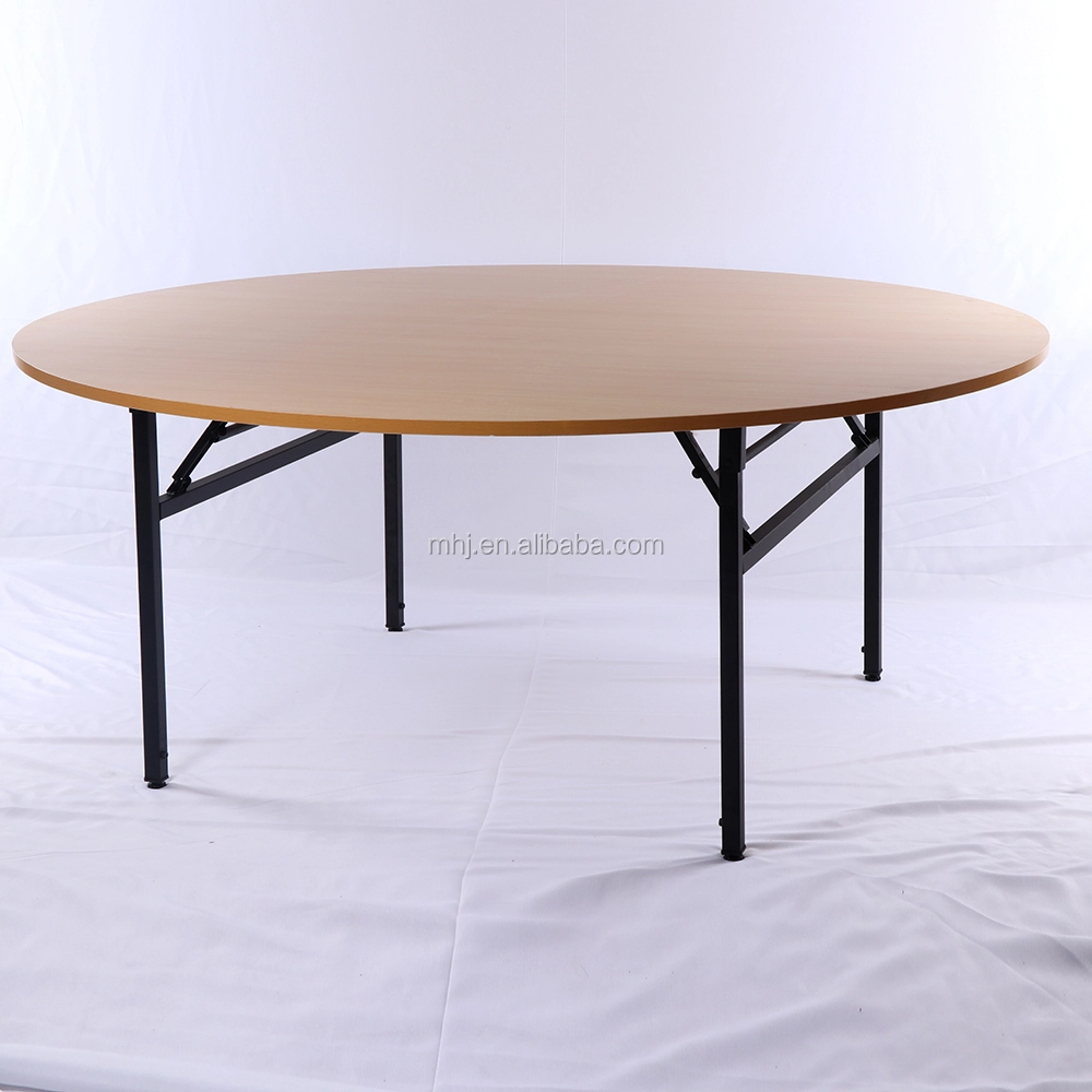 MHJ furniture - Wholesale Hotel Events Laminate Wood Folding Banquet Tables Round Tables Tables 1
