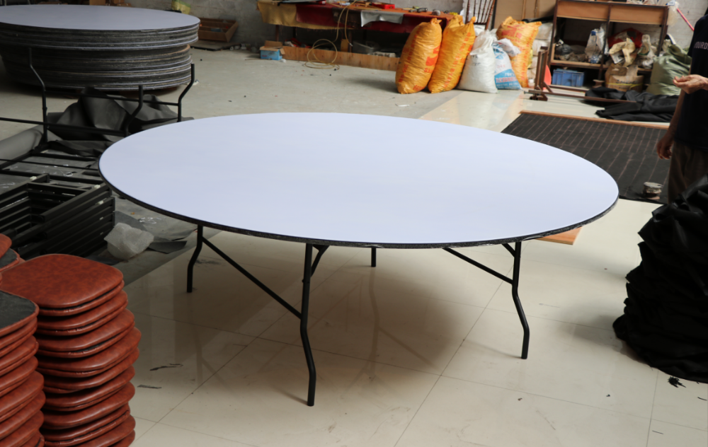 MHJ furniture - Wholesale Hotel Events Laminate Wood Folding Banquet Tables Round Tables Tables 20