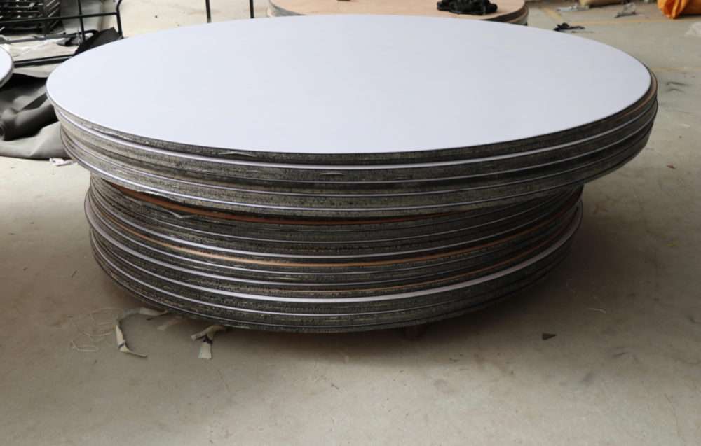 MHJ furniture - Wholesale Hotel Events Laminate Wood Folding Banquet Tables Round Tables Tables 22