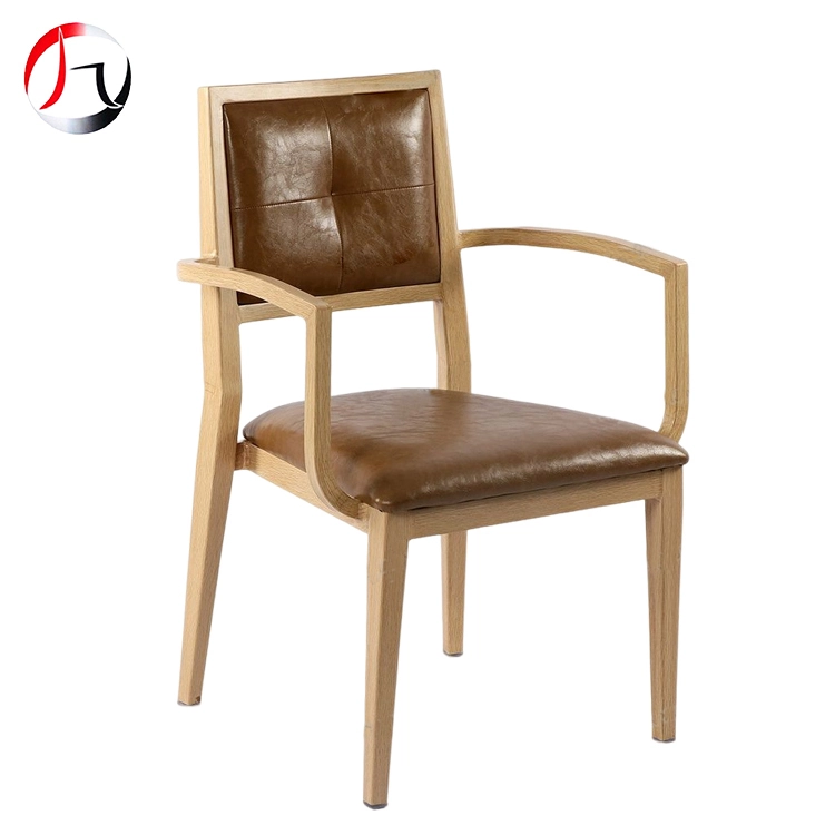 MHJ furniture - Healthy Care Metal Armrest Banquet Chair Wood Grain Chair Aged & Nursing home seating 1