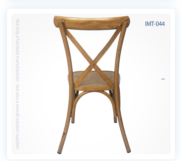 Wholesale rustic style outdoor wedding chairs America light wood grain crossback chairs