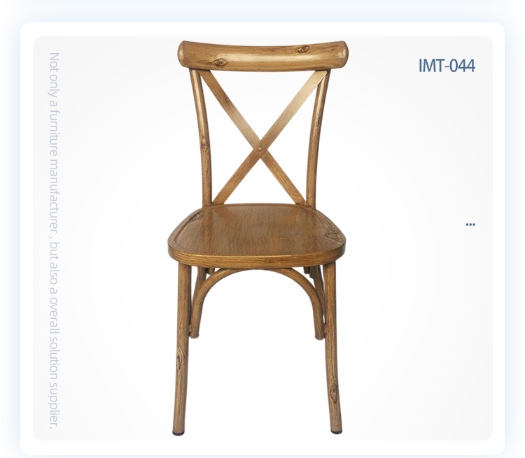 Wholesale rustic style outdoor wedding chairs America light wood grain crossback chairs