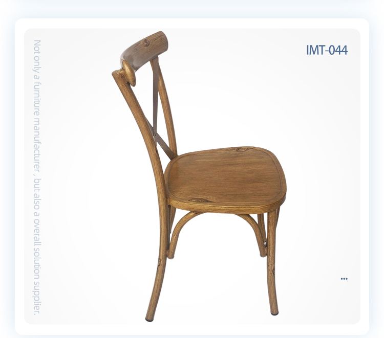 Wholesale rustic style outdoor wedding chairs America light wood grain crossback chairs