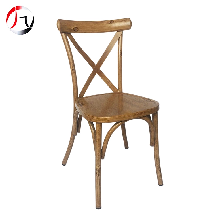 MHJ furniture - Wholesale Rustic Style Outdoor Wedding Chairs America Light Wood Grain Crossback Chairs Imitated wooden chair 1