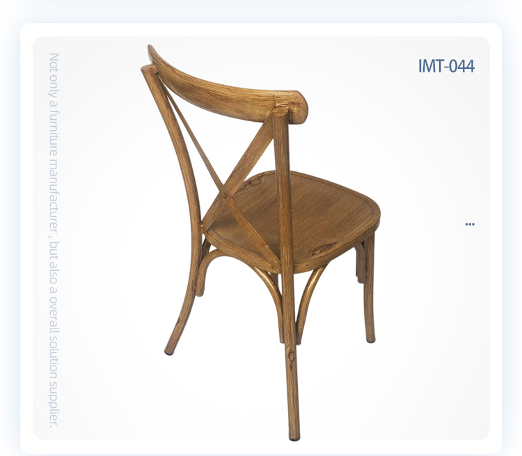 Wholesale rustic style outdoor wedding chairs America light wood grain crossback chairs