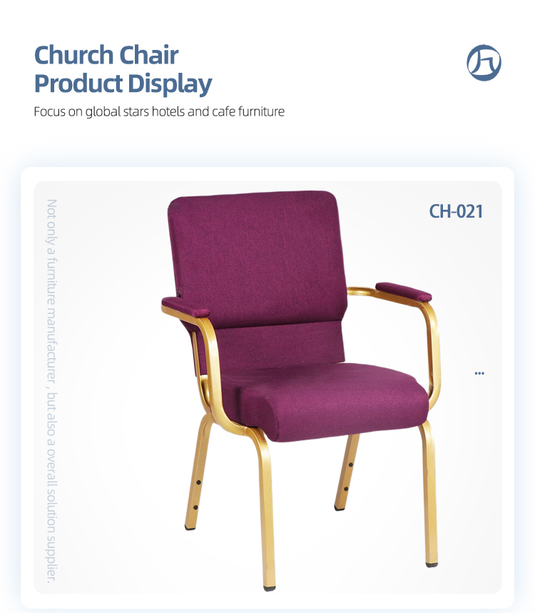 Stackable Church Chair with Armrest Minister Pastor Priest Using Church Chairs