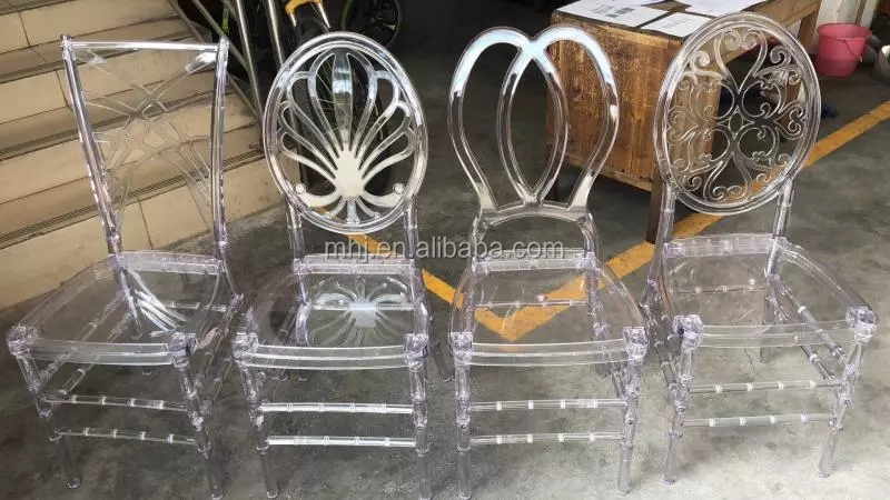 MHJ furniture - Factory Sale Net Design Restaurant Plastic Crystal Tiffany Resin Chair For Hotel Wedding Event Plastic chair and table 11