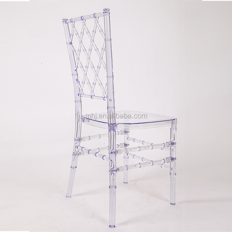 MHJ furniture - Factory Sale Net Design Restaurant Plastic Crystal Tiffany Resin Chair For Hotel Wedding Event Plastic chair and table 10