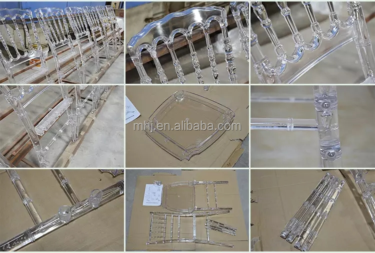 MHJ furniture - Factory Sale Net Design Restaurant Plastic Crystal Tiffany Resin Chair For Hotel Wedding Event Plastic chair and table 12