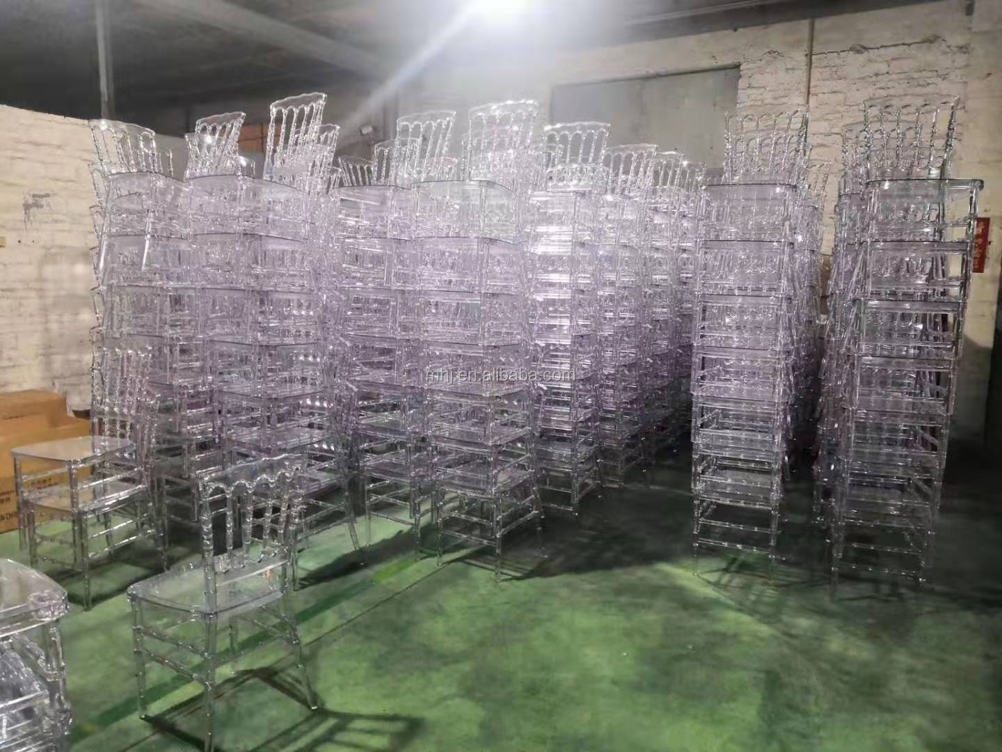 MHJ furniture - Factory Sale Net Design Restaurant Plastic Crystal Tiffany Resin Chair For Hotel Wedding Event Plastic chair and table 13