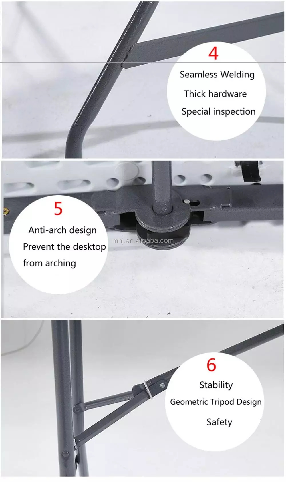 Indoor and outdoor portable plastic folding long banquet dining table