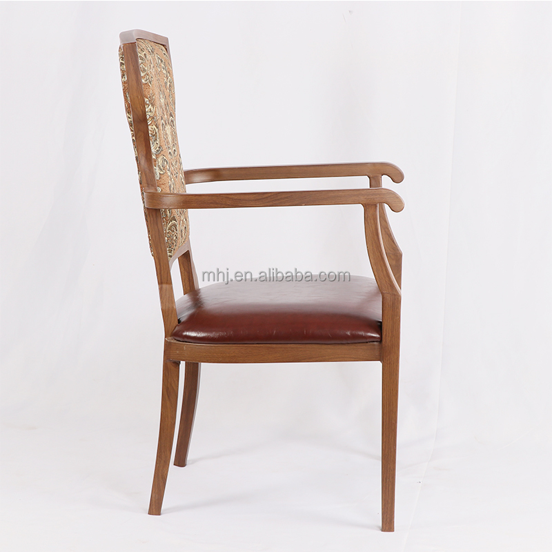 MHJ furniture - Nursing Home Seating Aluminum Restaurant Cafe Chair With Armrest Aged & Nursing home seating 11