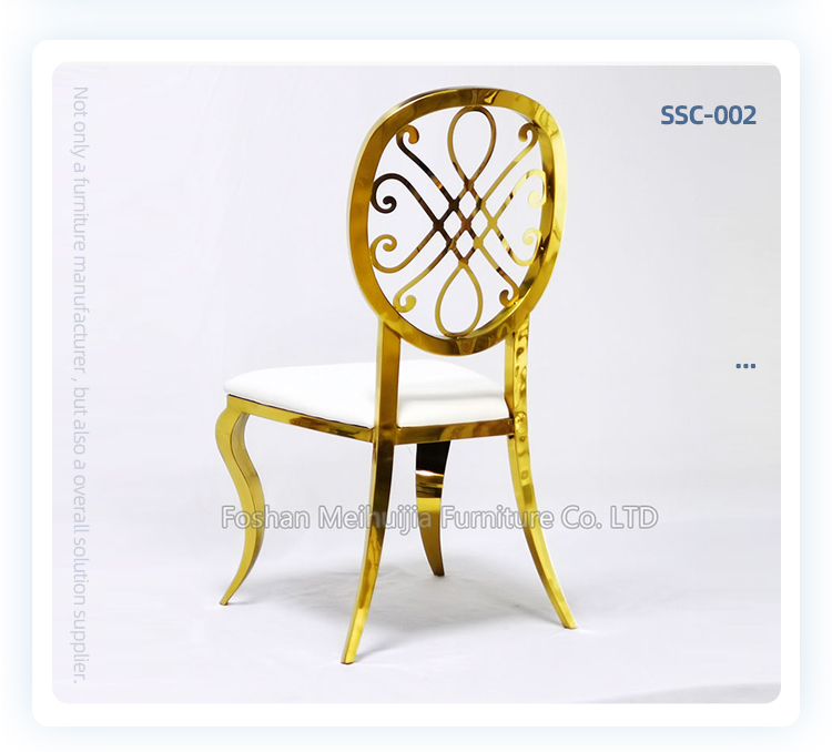 High quality golden metal banquet dining chair for wedding party event