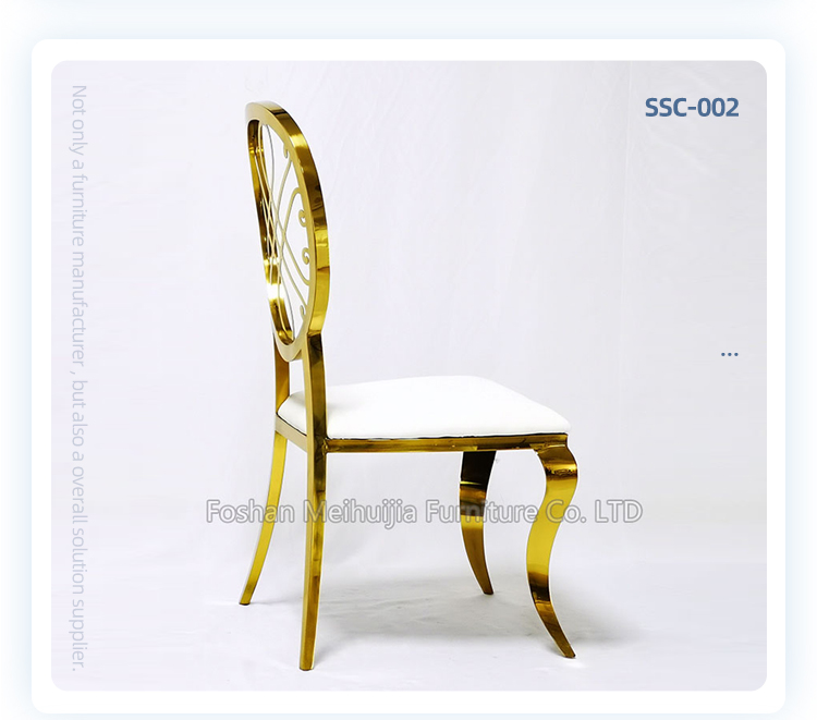 High quality golden metal banquet dining chair for wedding party event