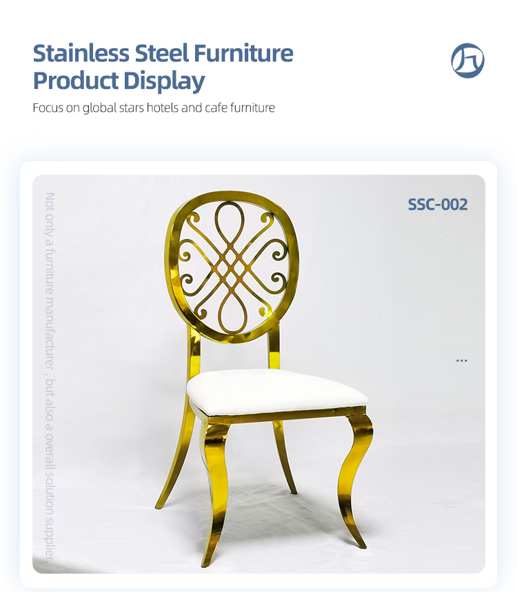 High quality golden metal banquet dining chair for wedding party event