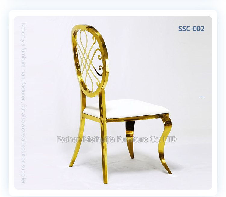 High quality golden metal banquet dining chair for wedding party event