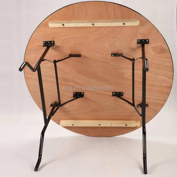 MHJ furniture - Wholesale Cheap Price Folding Wooden Round Banquet Dining Table Tables 9