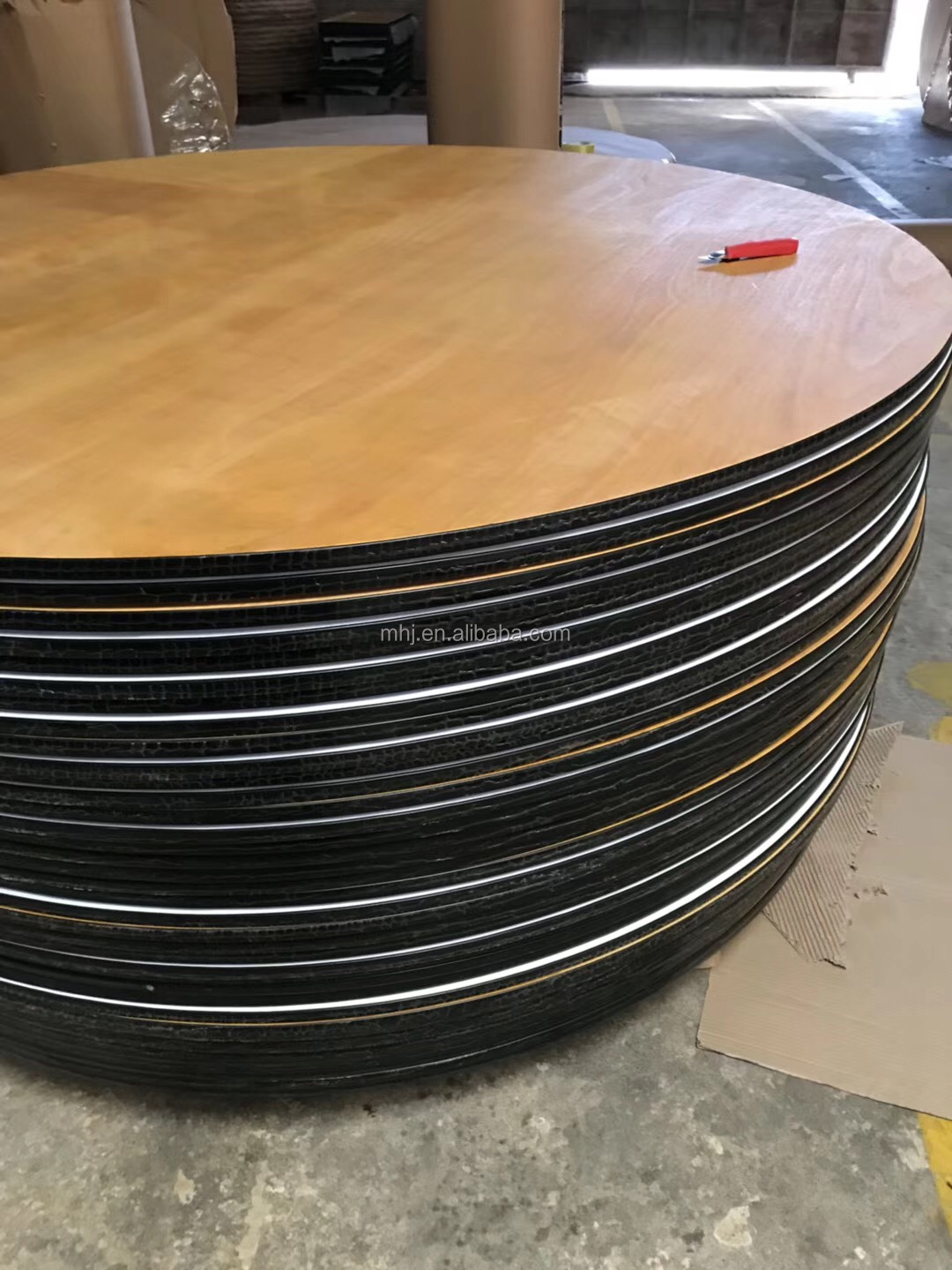 MHJ furniture - Wholesale Cheap Price Folding Wooden Round Banquet Dining Table Tables 15