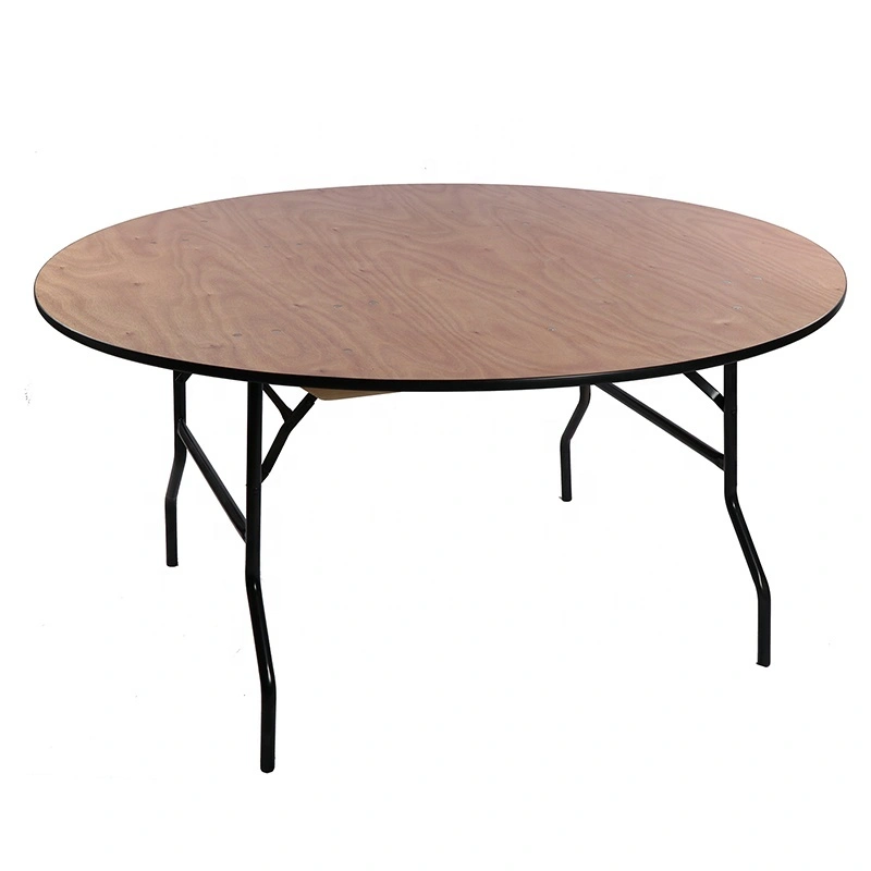 MHJ furniture - Wholesale Cheap Price Folding Wooden Round Banquet Dining Table Tables 1