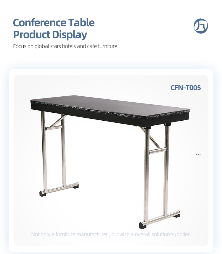 New design durable folding black conference melamine fireproof board table