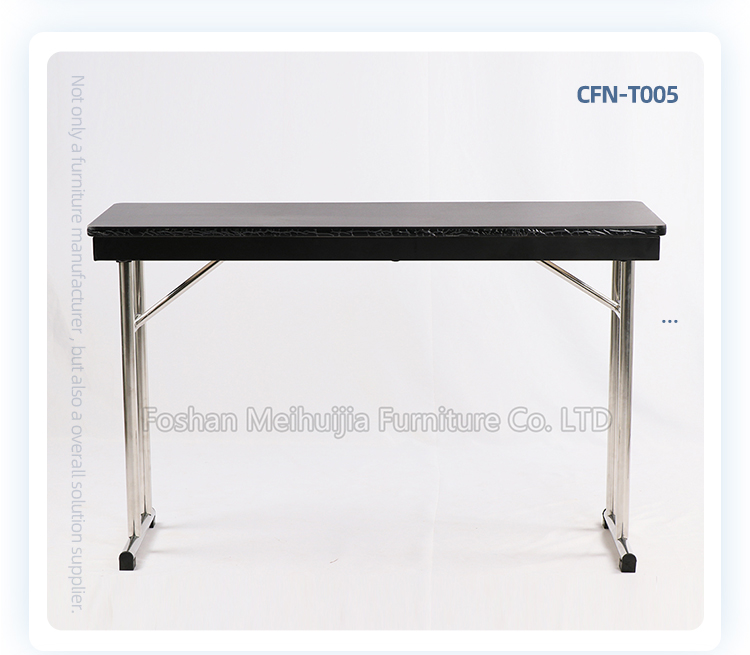 New design durable folding black conference melamine fireproof board table