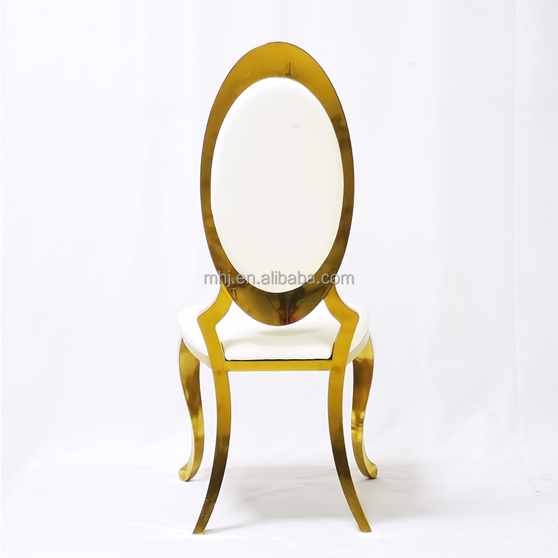 MHJ furniture - High Quality Stainless Restaurant Party Wedding Steel Banquet Chair Stainless steel chair and table 15