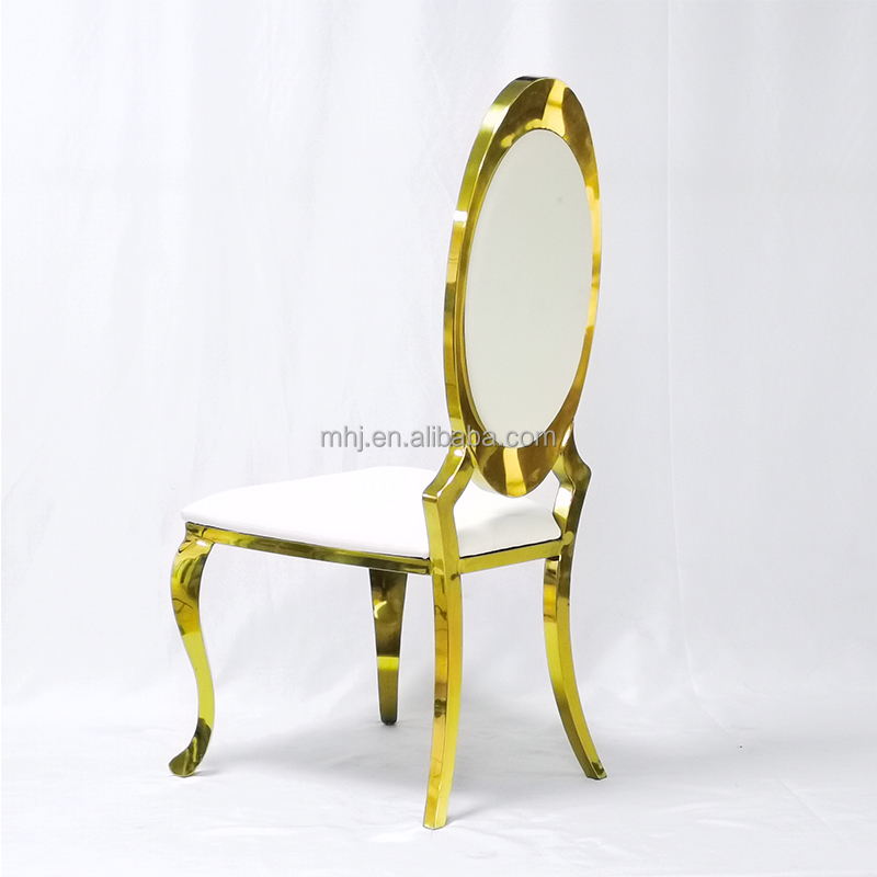 MHJ furniture - High Quality Stainless Restaurant Party Wedding Steel Banquet Chair Stainless steel chair and table 14