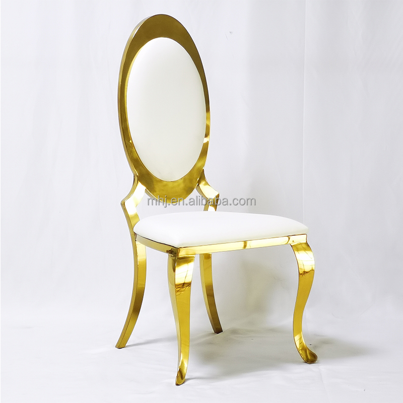 MHJ furniture - High Quality Stainless Restaurant Party Wedding Steel Banquet Chair Stainless steel chair and table 9