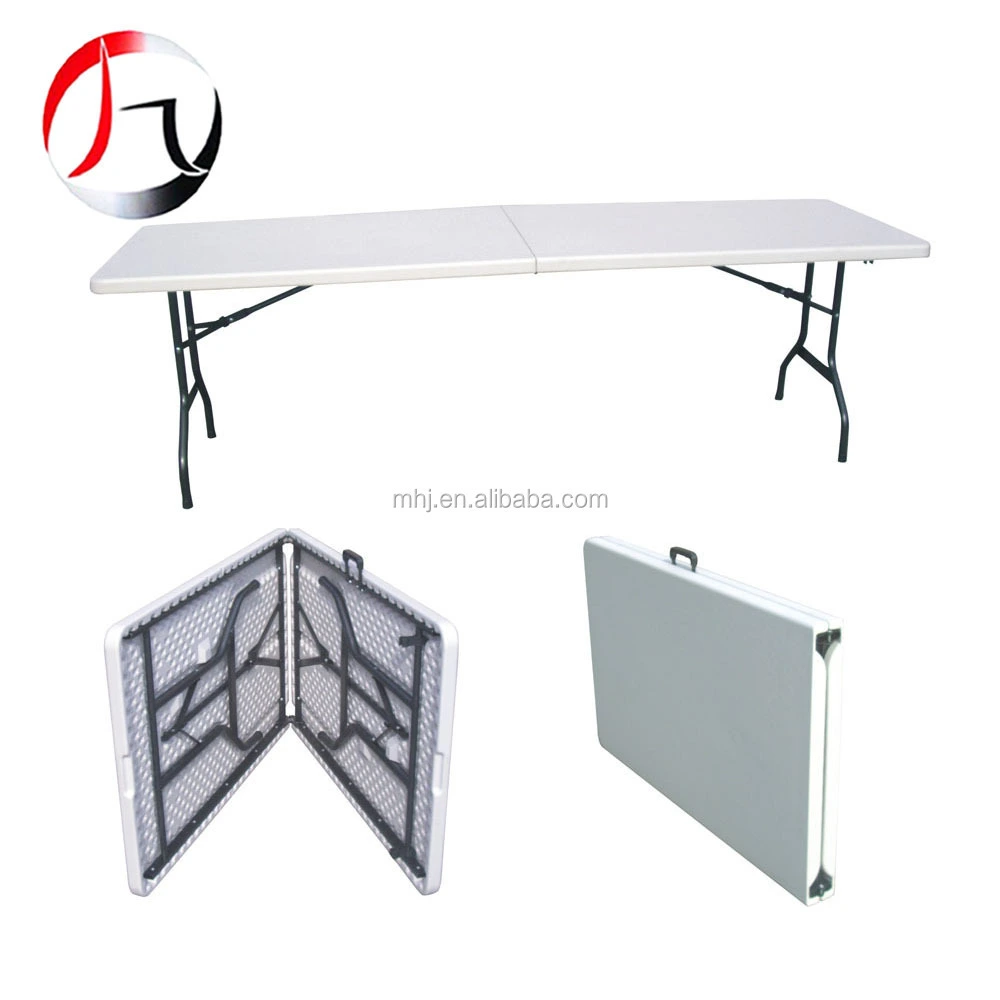 MHJ furniture - Factory Sales Foldable Plastic Rectangular Hdpe Table For Banquet Meeting Training Tables 1