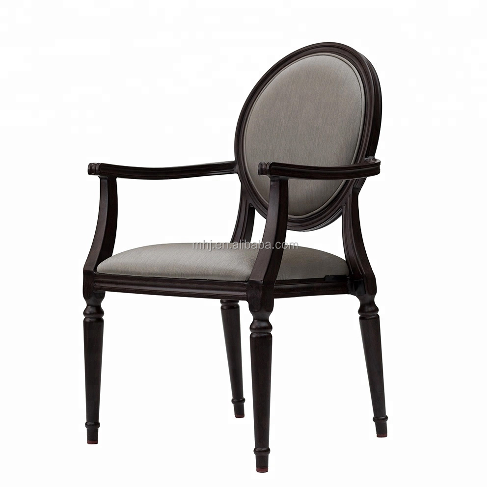 MHJ furniture - Hot Sale Velvet Wedding Round Back Armrest Banquet Chair Aged & Nursing home seating 9
