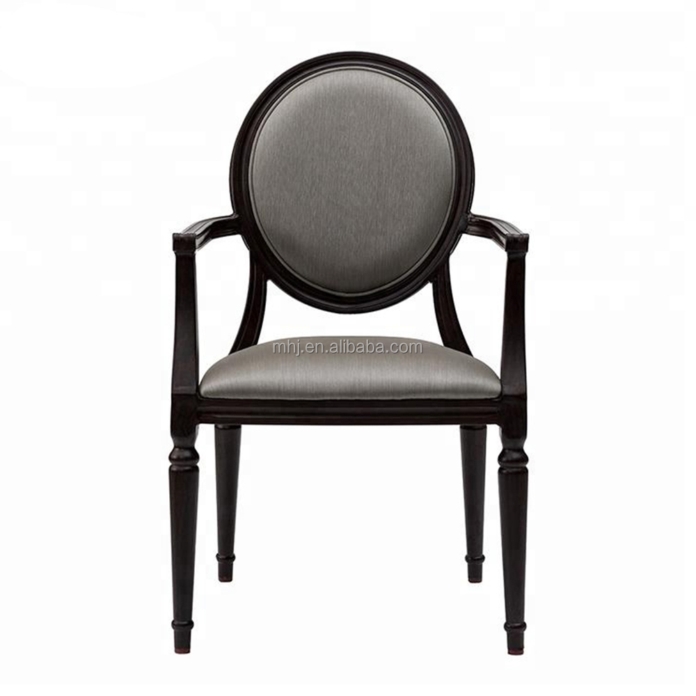 MHJ furniture - Hot Sale Velvet Wedding Round Back Armrest Banquet Chair Aged & Nursing home seating 8