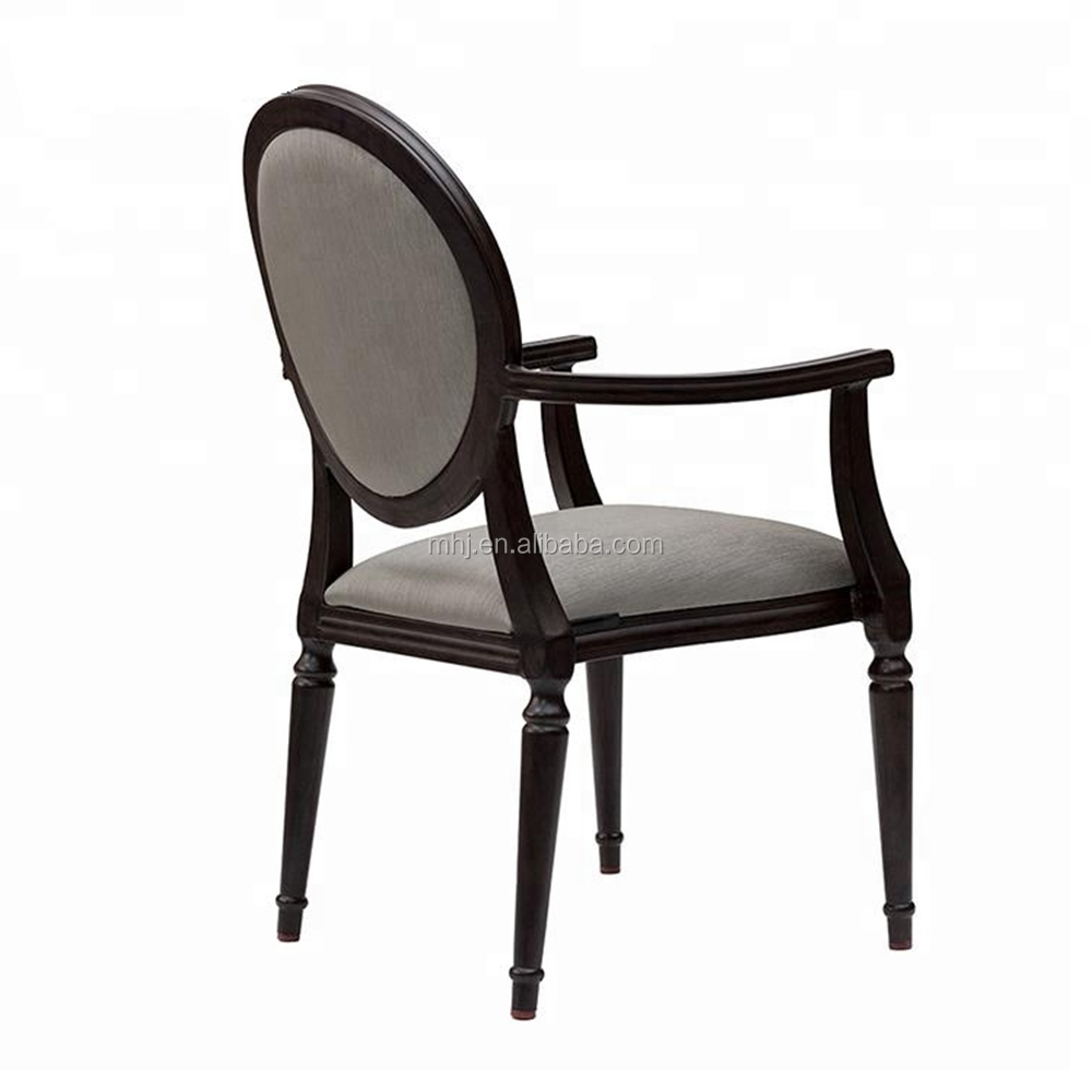 MHJ furniture - Hot Sale Velvet Wedding Round Back Armrest Banquet Chair Aged & Nursing home seating 11